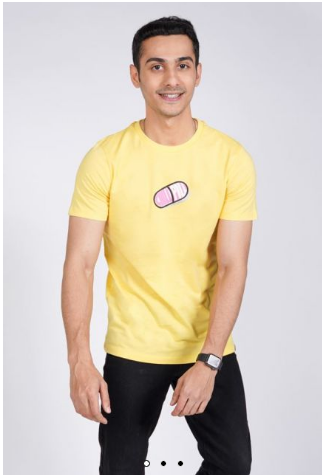 T-shirts-Yellow-Cotton-MGT22028